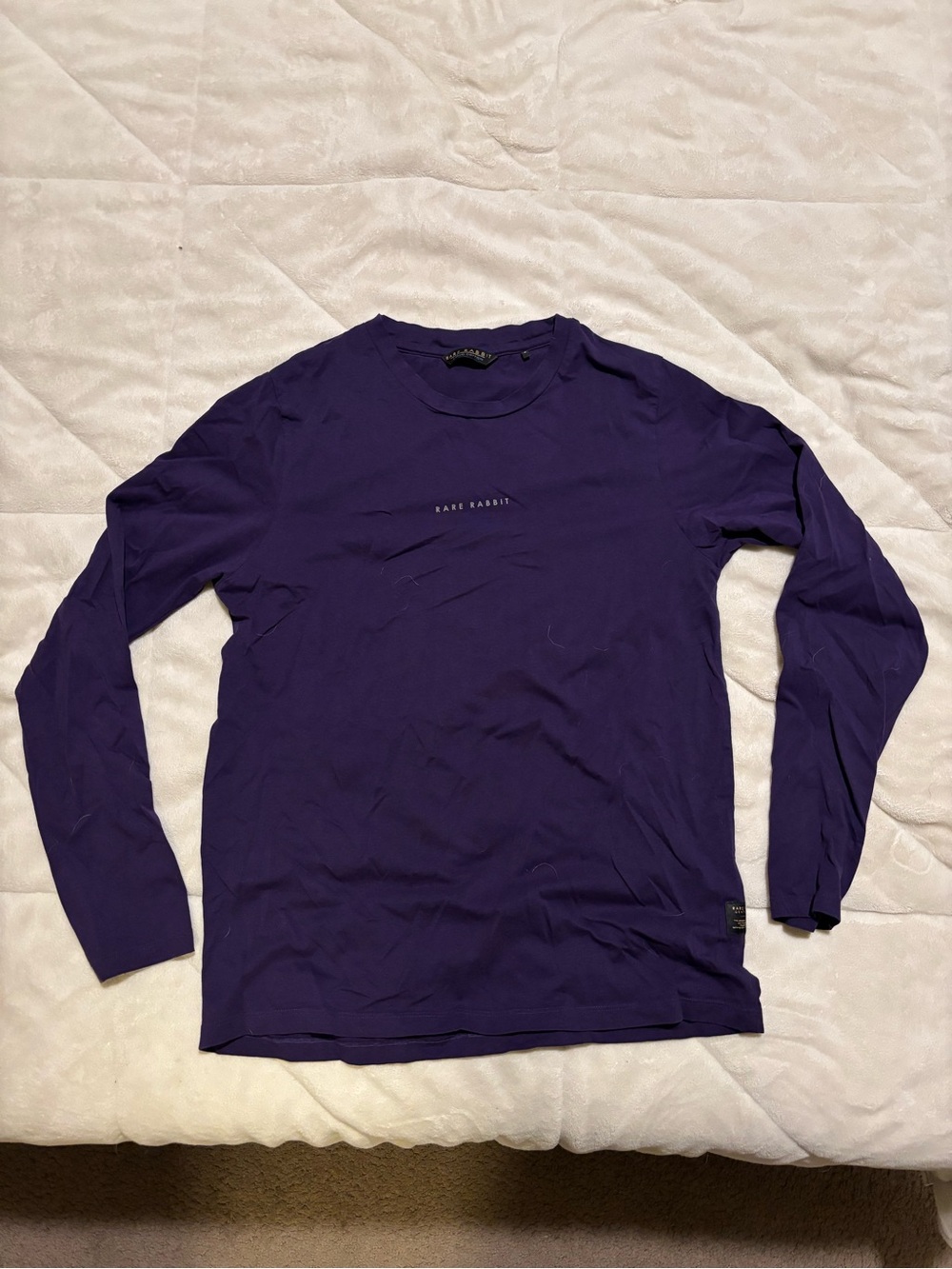 Men's Long Sleeve Crew Neck Shirt - Deep Purple